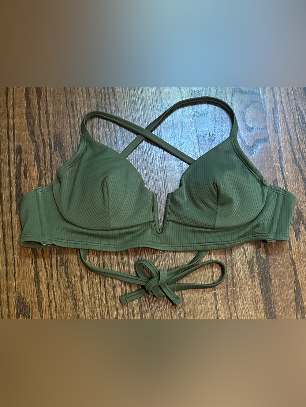 Shade & Shore Olive Green Bikini Top